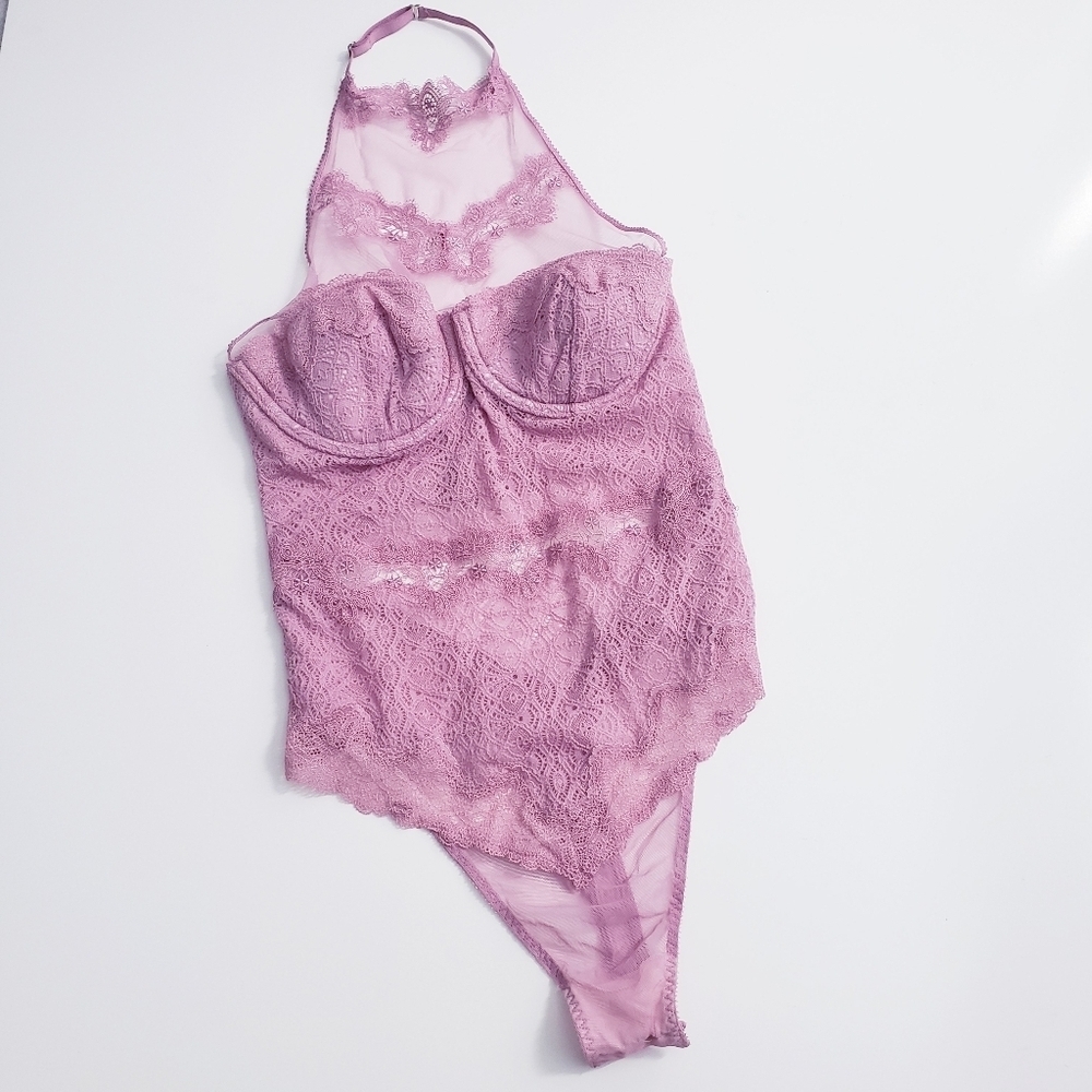 Victoria's Secret Full Lace Halter Bodysuit